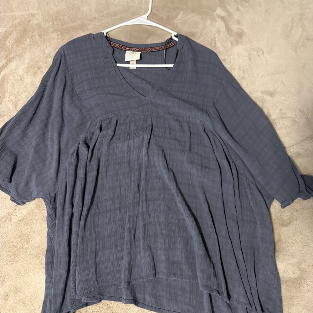 Knox Rose Charcoal V-Neck Tunic